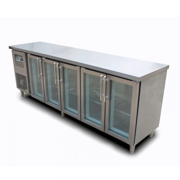 Tủ Bàn Lạnh 5 Cánh Kính