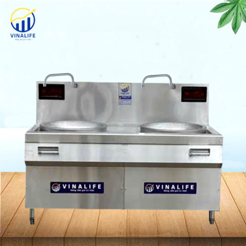 Bếp Từ Công Nghiệp Đôi 12 Kw Liền Chảo