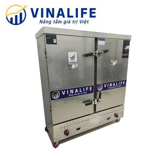 Tủ Nấu Cơm Dùng Gas Kết Hợp Điện 24 Khay Vinalife