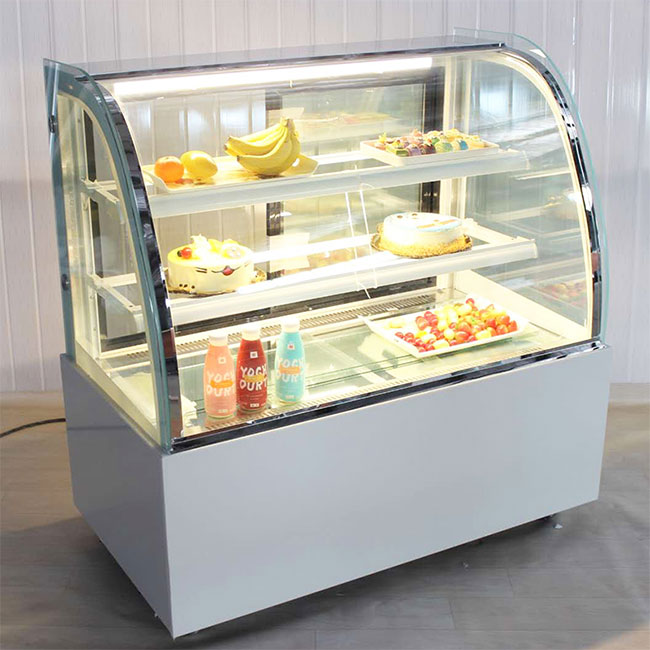 Tủ Trưng Bày Bánh Kem Kính Cong 3 Tầng 90cm