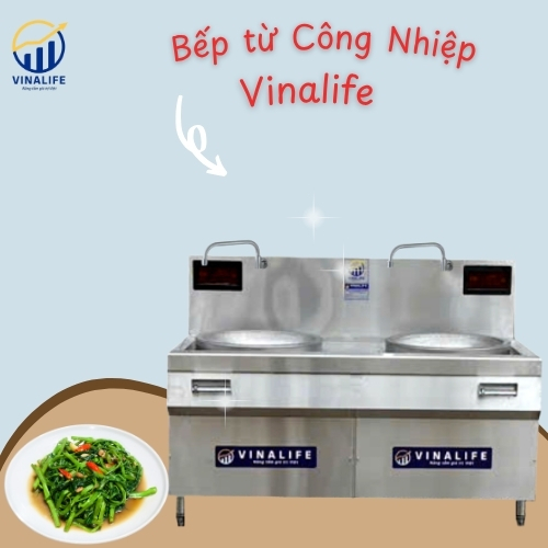 Bếp Từ Công Nghiệp Đôi 12 Kw Liền Chảo