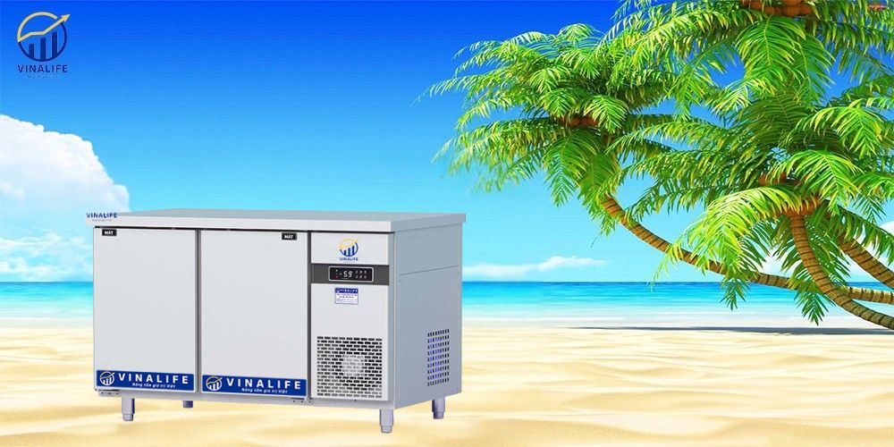 Tủ Bàn Lạnh 2 Chế Độ Đông Mát Quạt Gió 1.5m