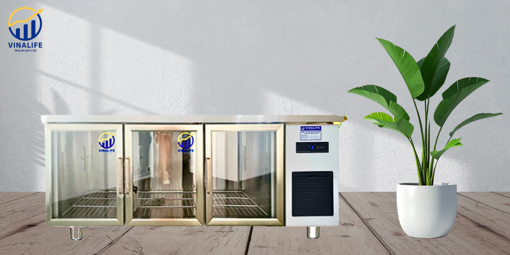 Tủ Bàn Lạnh 1.8m Cánh Kính