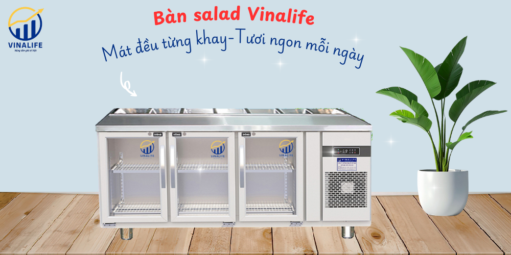 Bàn Salad Cánh Kính 1.8m