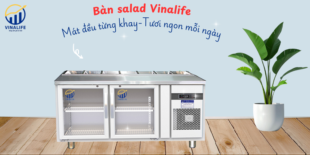 Bàn Salad Cánh Kính 1.2m