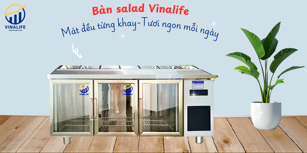 Tủ Bàn Salad Cánh Kính 1.8m