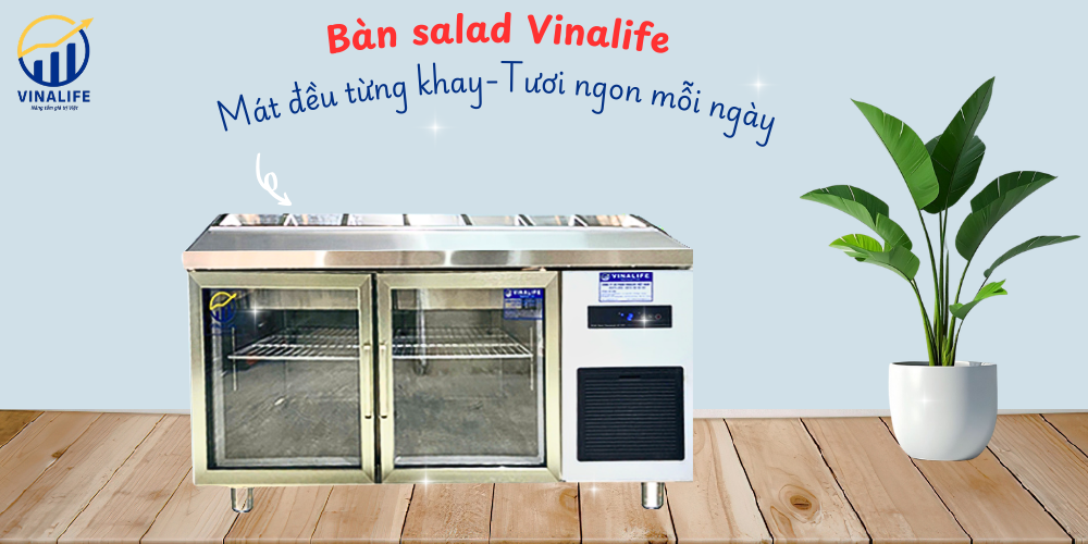 Tủ Bàn Salad Cánh Kính 1.2m