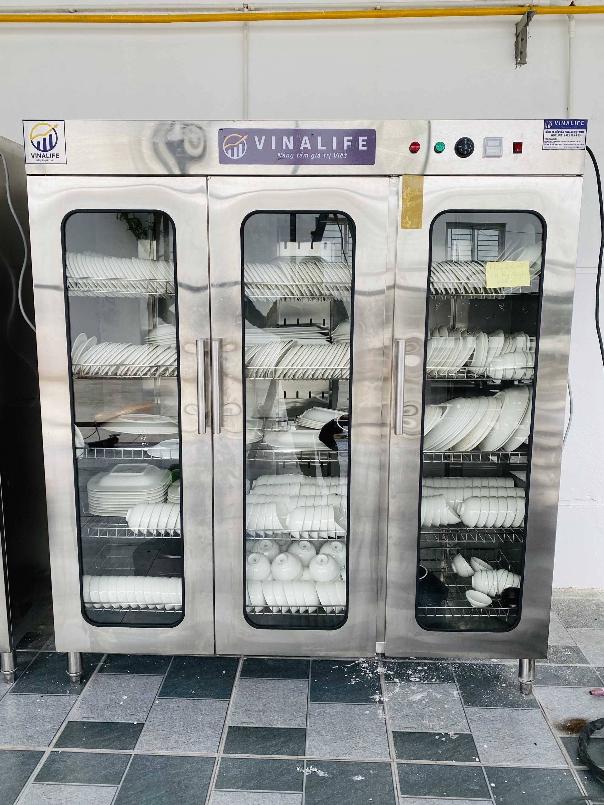 Tủ Sấy Bát Công Nghiệp 1800L 2 Lớp Quạt Gió