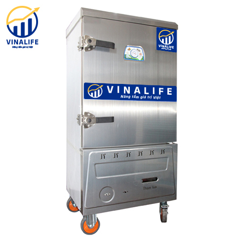 Tủ nấu cơm gas kết hợp điện 8 khay Vinalife