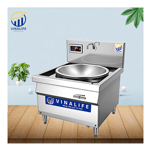 Bếp từ công nghiệp đơn 8kw liền chảo